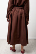 Chocolate Poplin Basque Skirt (2)