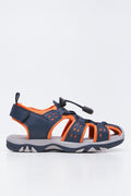 Navy & Orange Closed Toe Adventure Sandals (1)
