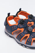 Navy & Orange Closed Toe Adventure Sandals (3)