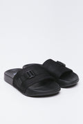 Black Utility Buckle Slides