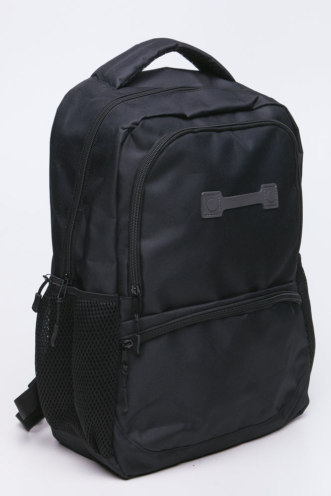 Black Double Zip Backpack (2)
