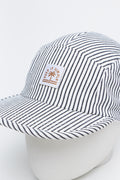 Striped 5 Panel Flat Bill Cap (1)