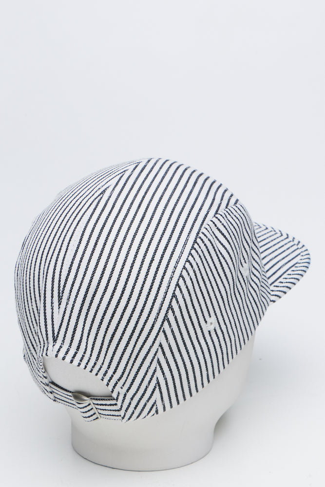 Striped 5 Panel Flat Bill Cap (2)