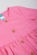 Pink Seersucker Woven Top (1)
