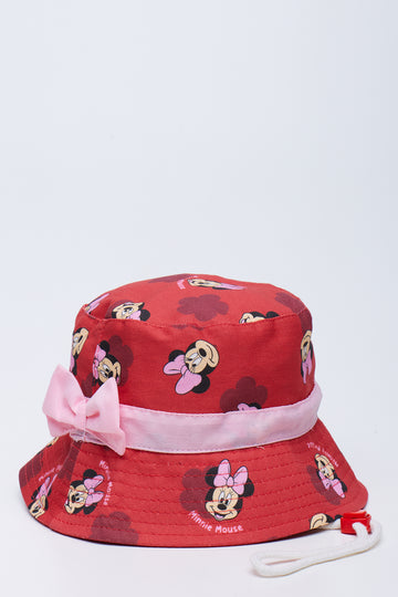 Red Minnie Mouse Bucket Hat