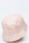 Yellow Floral Bucket Hat Sunglasses Set (2)