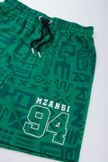 Green Heritage Print Shorts (1)
