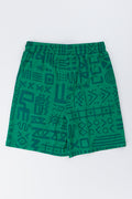 Green Heritage Print Shorts (2)