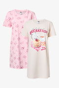 2 Pack Breakfast Print Sleepshirts (4)