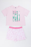 Pink Sundays Club Shorty Set