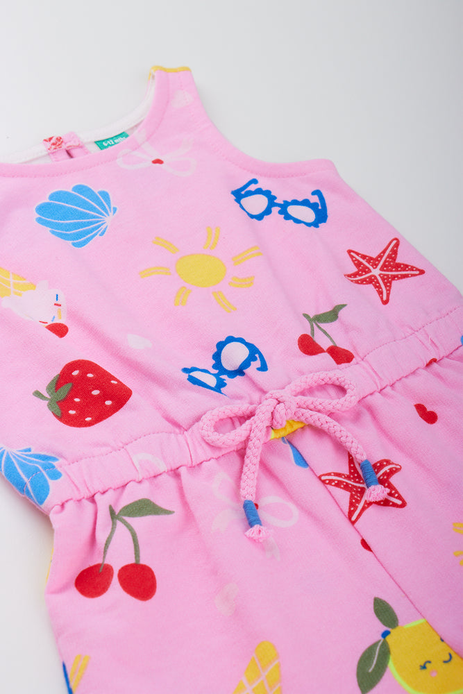 Pink Print Romper (1)