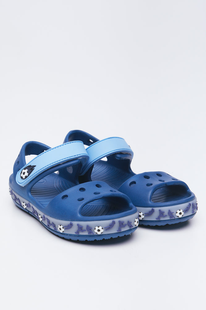 Navy Football Light Up Sandals