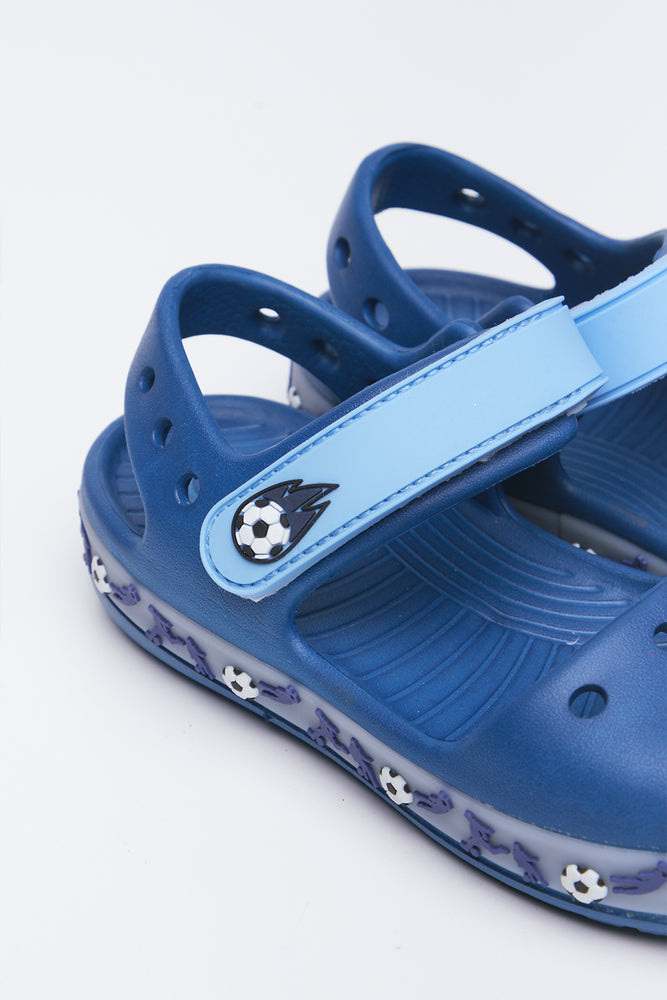 Navy Football Light Up Sandals (3)