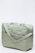 Quilted Nylon Bowler Bag Sage (1)