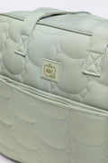 Quilted Nylon Bowler Bag Sage (2)