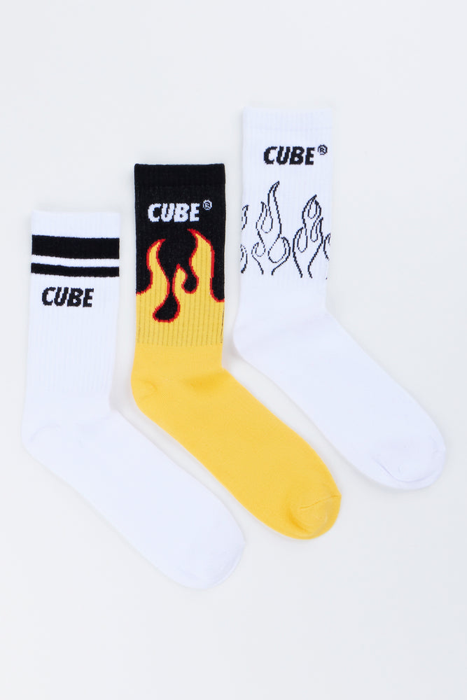 3 Pack Crew Anklet Socks