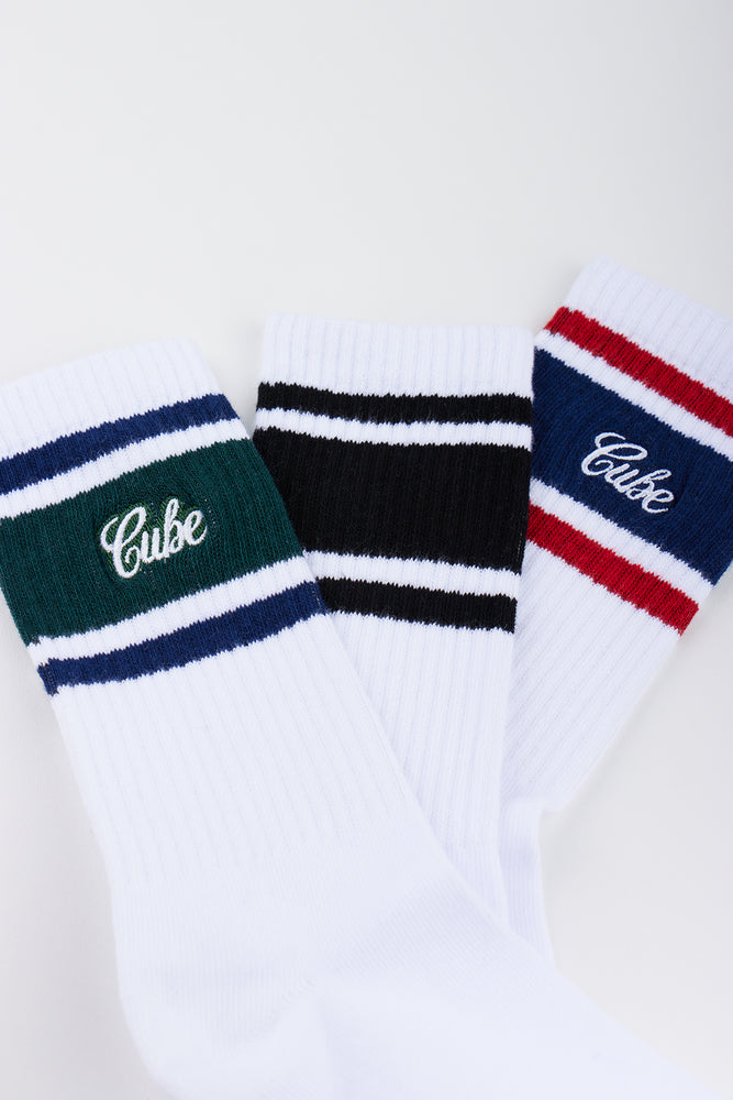 3 Pack Striped Anklet Socks (1)