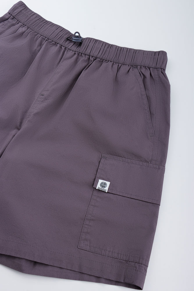 Charcoal Poplin Shorts (1)