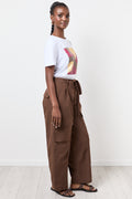 White Abstract Print Crewneck T-Shirt (1)