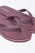 Burgundy Textured Flip Flops (2)