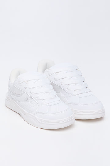 White Padded Skate Sneakers