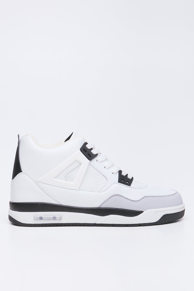 White High Top Basketball Sneakers (1)
