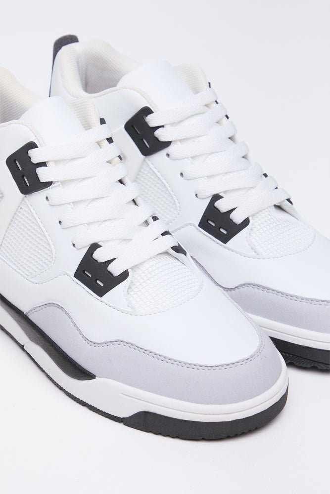 White High Top Basketball Sneakers (2)