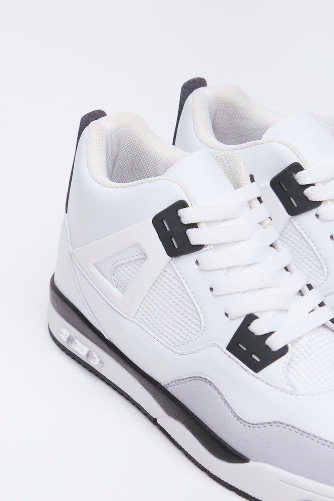 White High Top Basketball Sneakers (3)