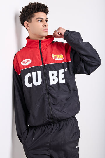 Black Red Motorsport Zip Jacket