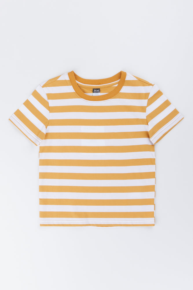 Gold And White Stripe T-Shirt