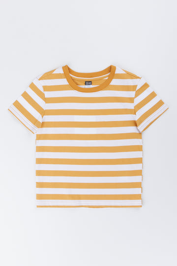 Gold And White Stripe T-Shirt