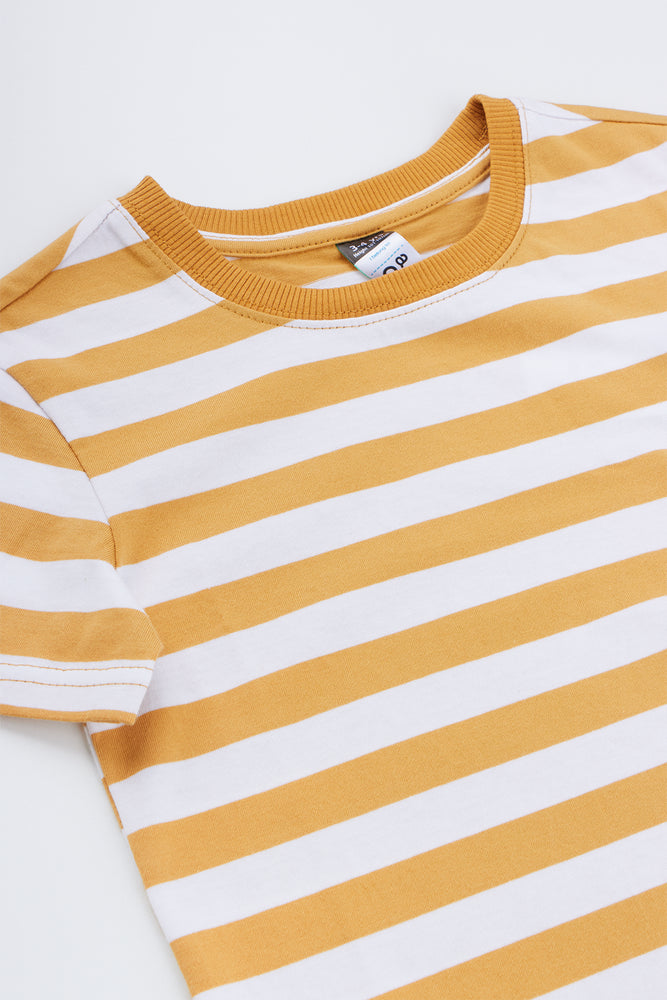 Gold And White Stripe T-Shirt (1)