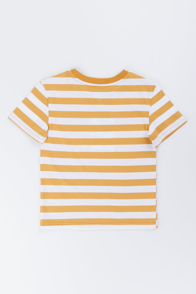 Gold And White Stripe T-Shirt (2)