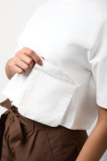 White Short Sleeve Cargo Top (3)