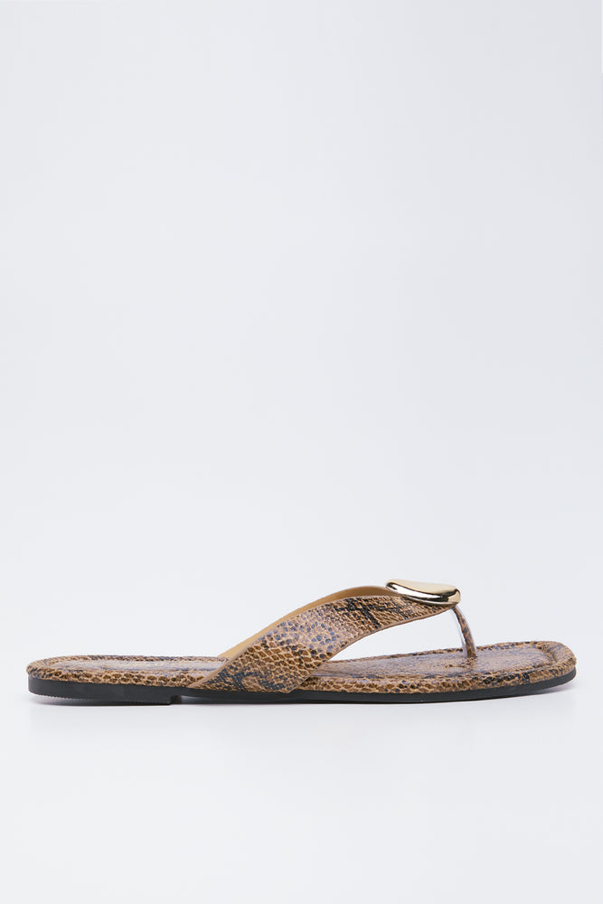 Print Metal Trim Mules (1)