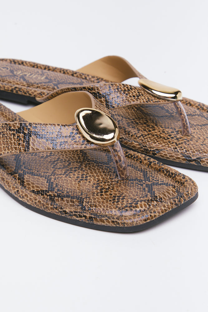 Print Metal Trim Mules (2)