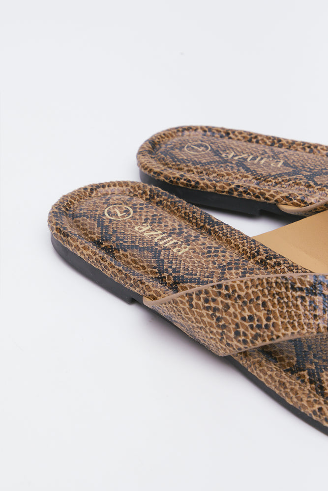 Print Metal Trim Mules (3)