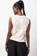 Stone Sleeveless Crochet Knit Top (2)