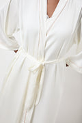 White Satin Kimono Robe (3)