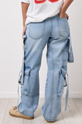 Light Blue Utility Denim Pants (2)