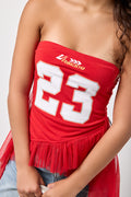 Red Graphic Boobtube Top (3)