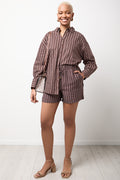 Chocolate Striped Shorts