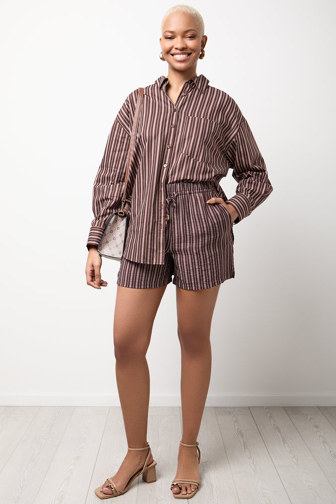 Chocolate Striped Shorts