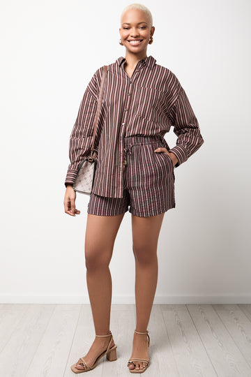 Chocolate Striped Shorts