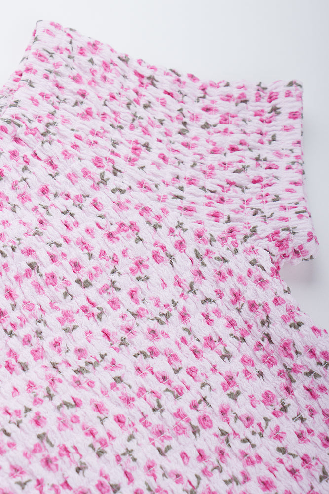 Pink Floral Bubble Dress (1)