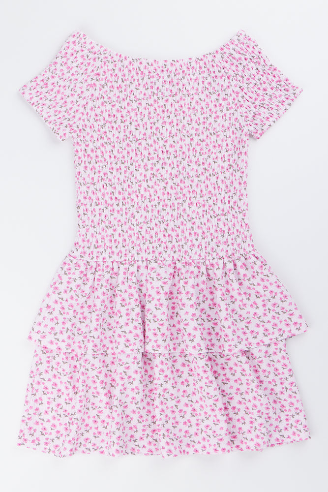 Pink Floral Bubble Dress (2)