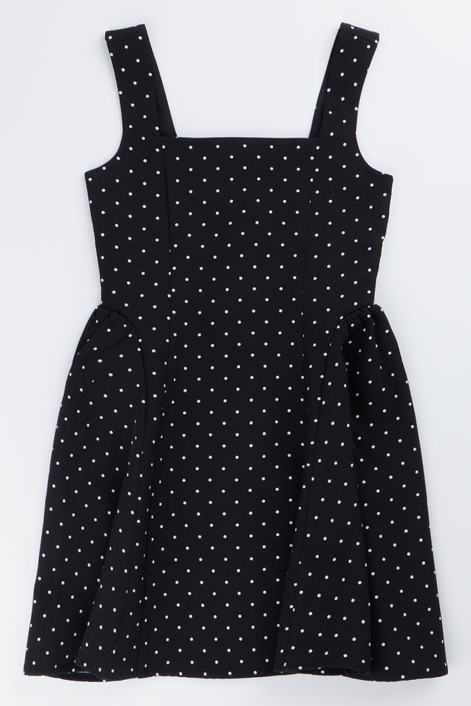 Polka Dot Fit Flare Dress
