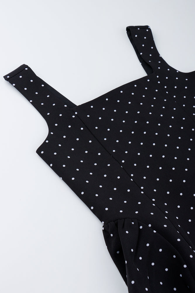 Polka Dot Fit Flare Dress (1)