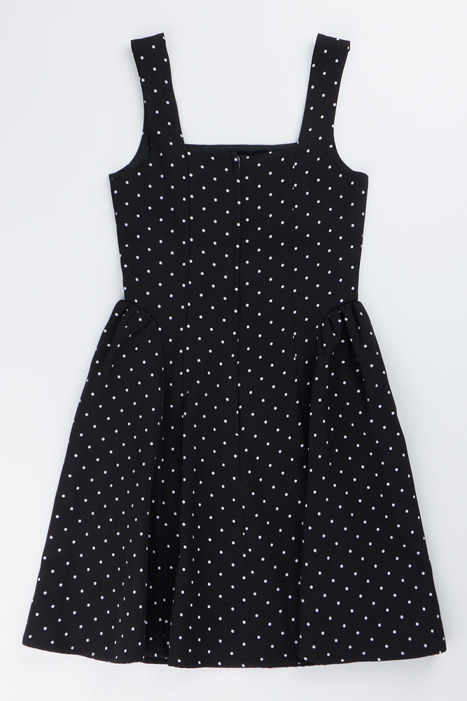 Polka Dot Fit Flare Dress (2)