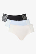 3 Pack Lace Boyleg Briefs